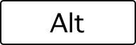 A computer key marked with a the abbreviation Alt.