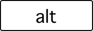 A computer key marked with a the abbreviation alt.