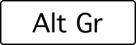 A computer key marked with a the abbreviation Alt Gr.