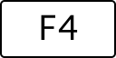 A computer key marked F4.