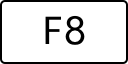 A computer key marked F8.