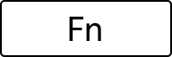 A computer key marked with a the letters Fn.