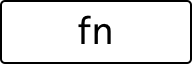 A computer key marked with a the letters fn.
