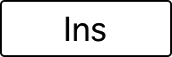 A computer key marked with a the letters Ins.