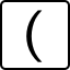 A computer key marked with a left parenthesis.