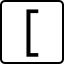 A computer key marked with a left square bracket.