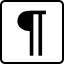 A computer key marked with a pilcrow sign.