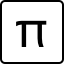A computer key marked with a Math pi symbol.