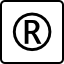 A computer key marked with a registered trademark sign.