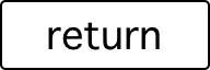 A computer key marked with a the word return.