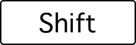 A computer key marked with a the word Shift.