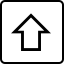 A computer key marked with an arrow pointing up.
