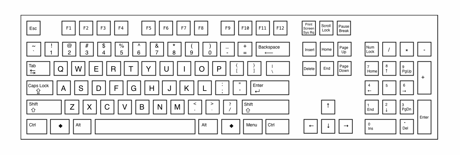 computer keyboard icon in black contour vector illustration Stock Vector |  Adobe Stock